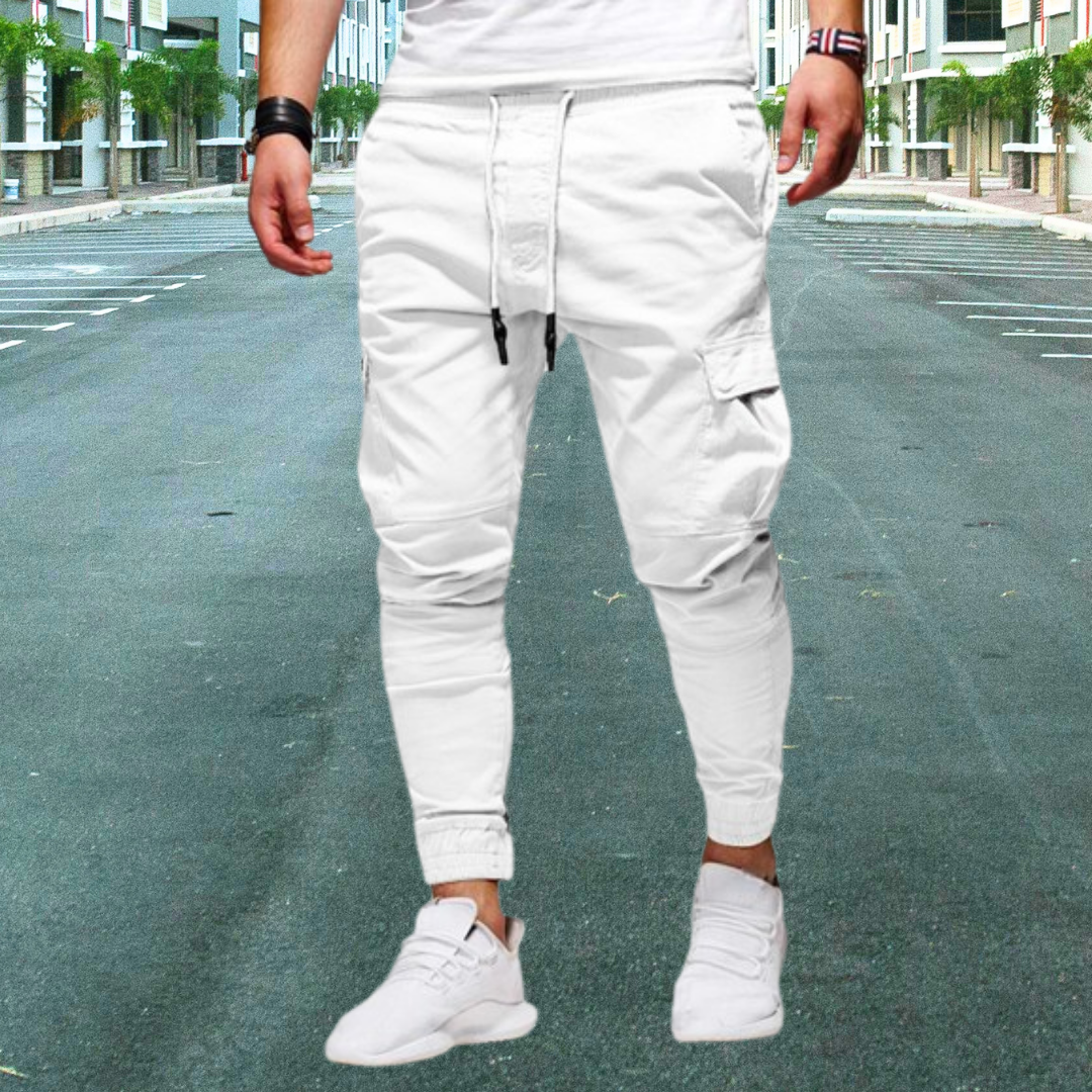 Daniel | Casual sports trousers with patch pockets