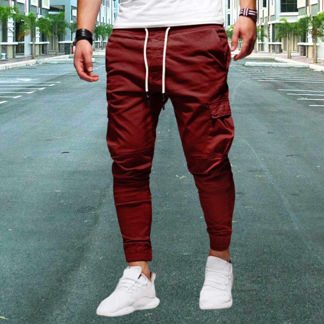 Daniel | Casual sports trousers with patch pockets